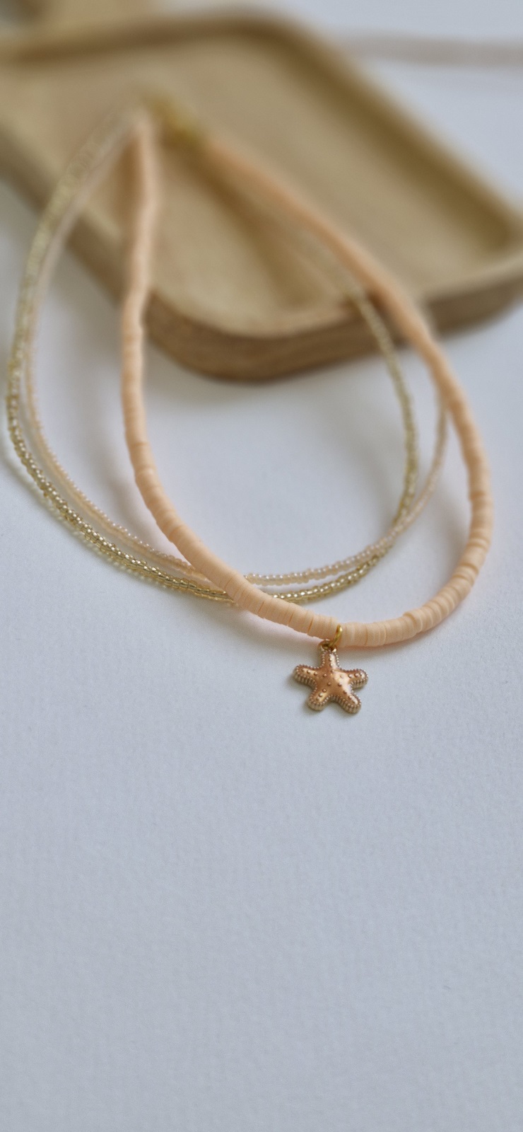 گردنبند فیمو ستاره دریایی گل به ای